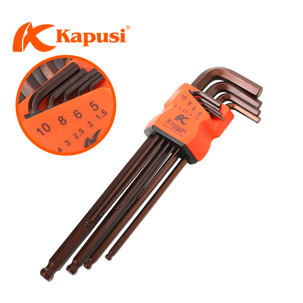 Bộ lục giác bi xi nâu 9 chi tiết Kapusi K-7408