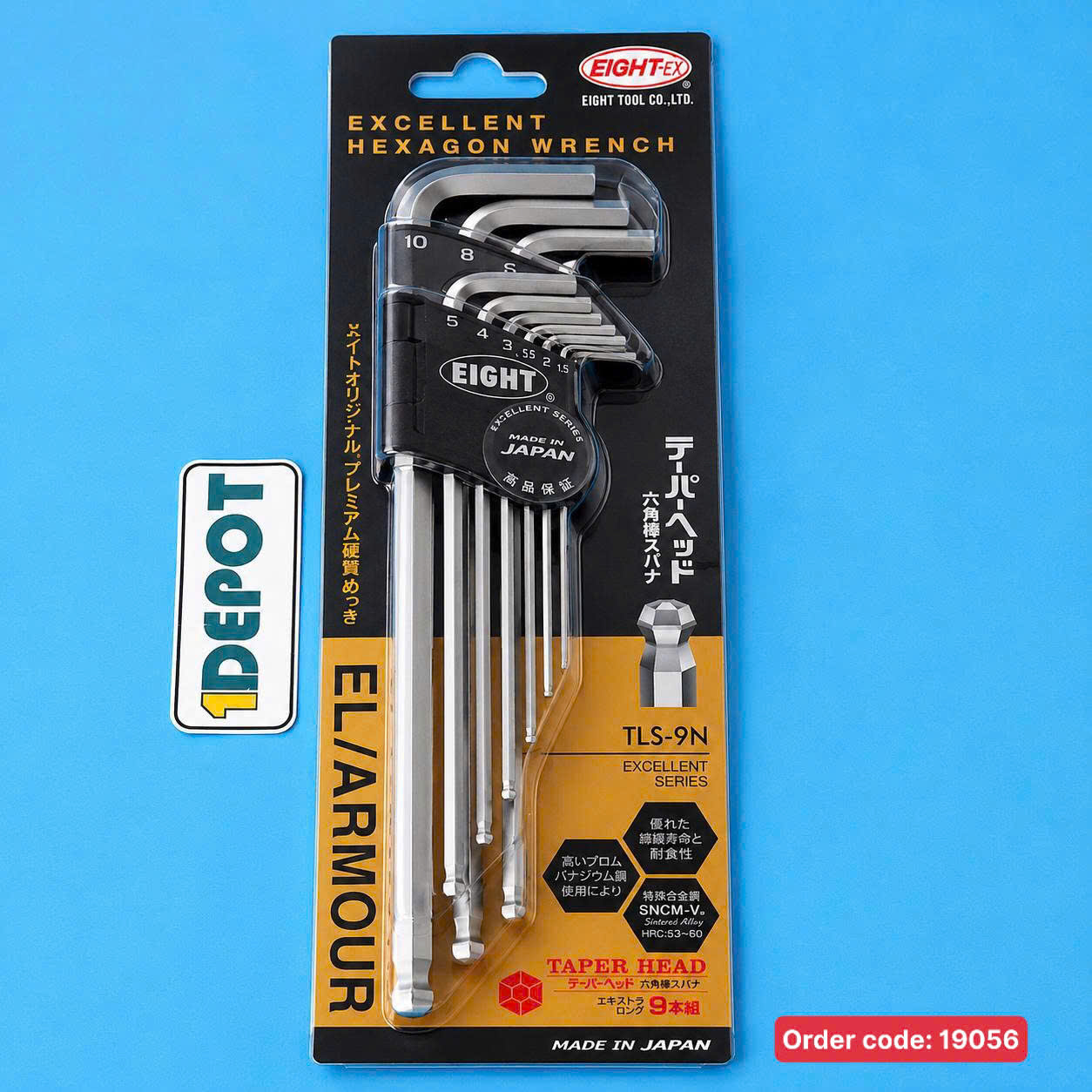 Bộ lục giác Eight TLS-9N, kích thước 1.5 - 10mm