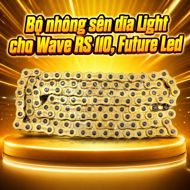 Bộ nhông sên dĩa Light cho Wave RS 110, Future Led 430011