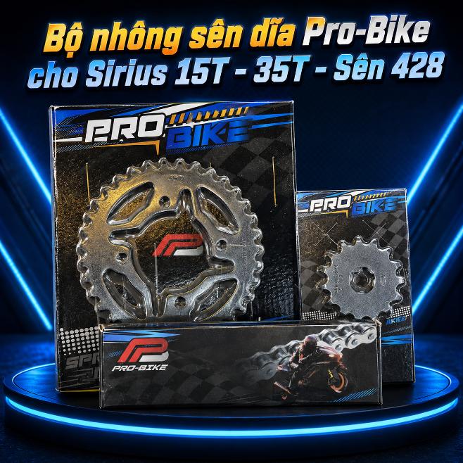 Bộ nhông sên dĩa Pro-Bike cho Sirius 15T - 35T - Sên 428 060020