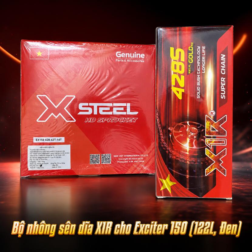 Bộ nhông sên dĩa X1R cho Exciter 150 (122L, Đen) 070912