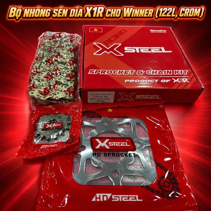Bộ nhông sên dĩa X1R cho Winner (122L, CROME) 071141