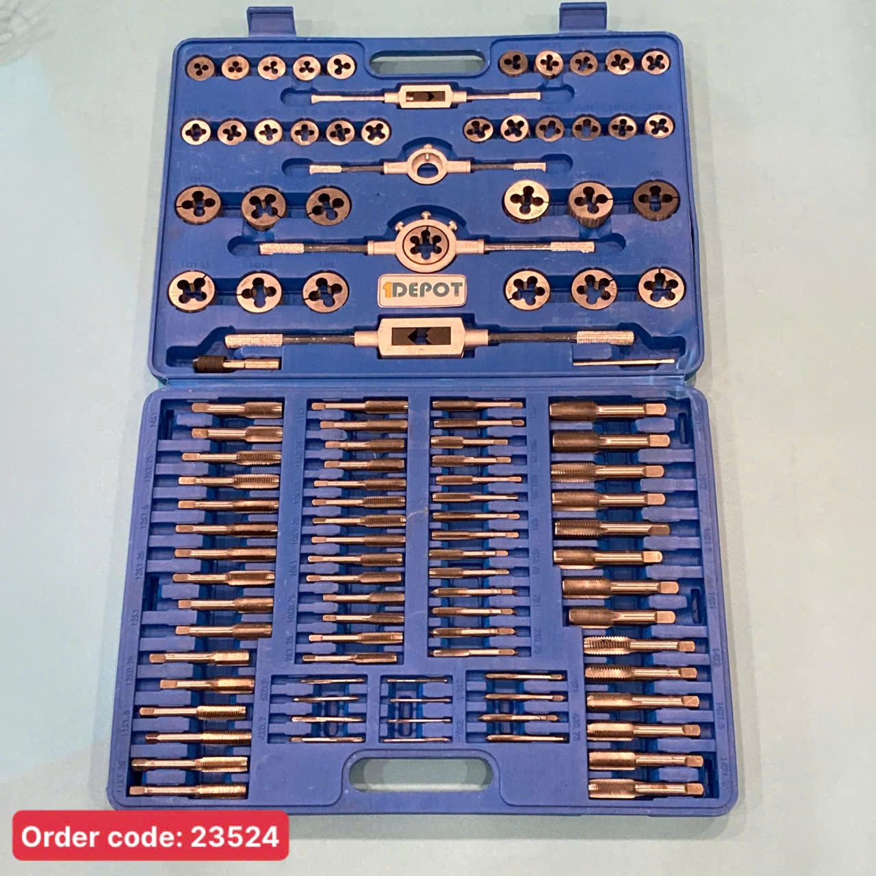 Bộ taro tạo ren trong ren ngoài 110PC, chất liệu thép HSS