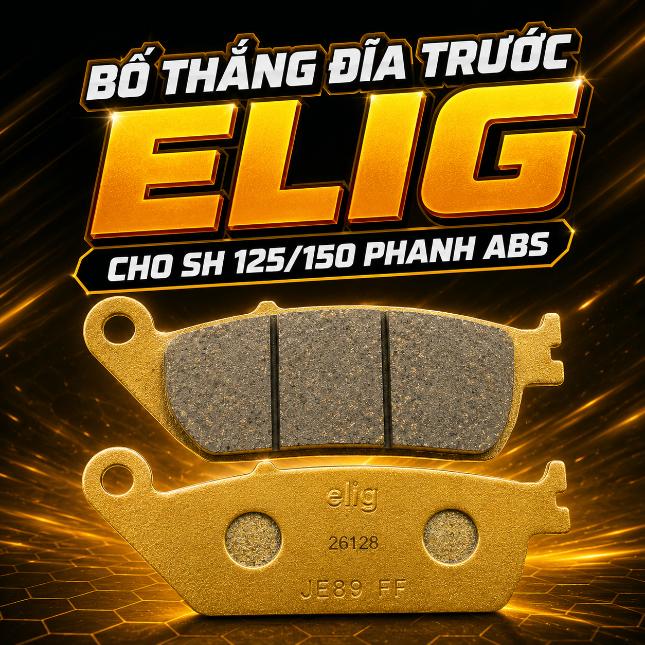 Bố thắng đĩa trước Elig cho SH 125/150 phanh ABS 970092