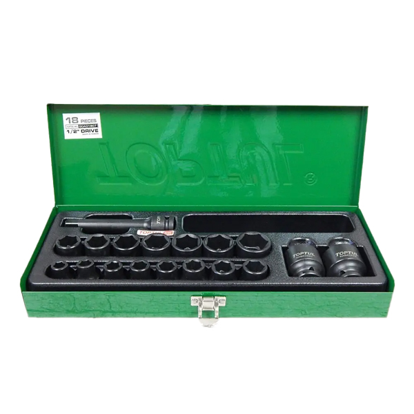 Bộ tuýp lục giác đen 1/2" 18 món TOPTUL GCAD1807