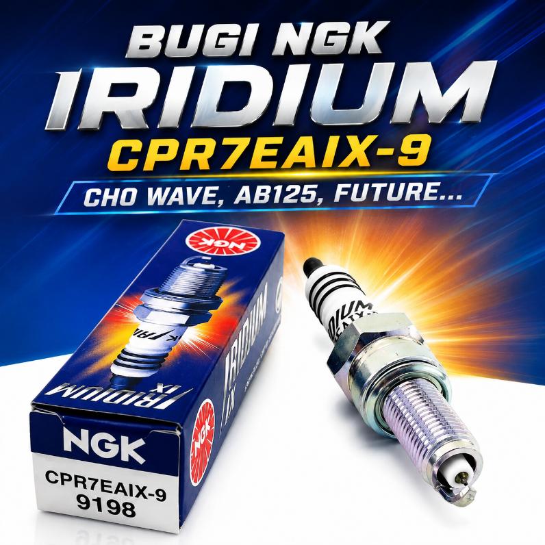 Bugi NGK Iridium CPR7EAIX-9 cho Wave, AB125, Future... 020036
