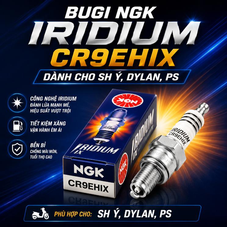 Bugi NGK Iridium CR9EHIX dành cho SH Ý, Dylan, PS 020023