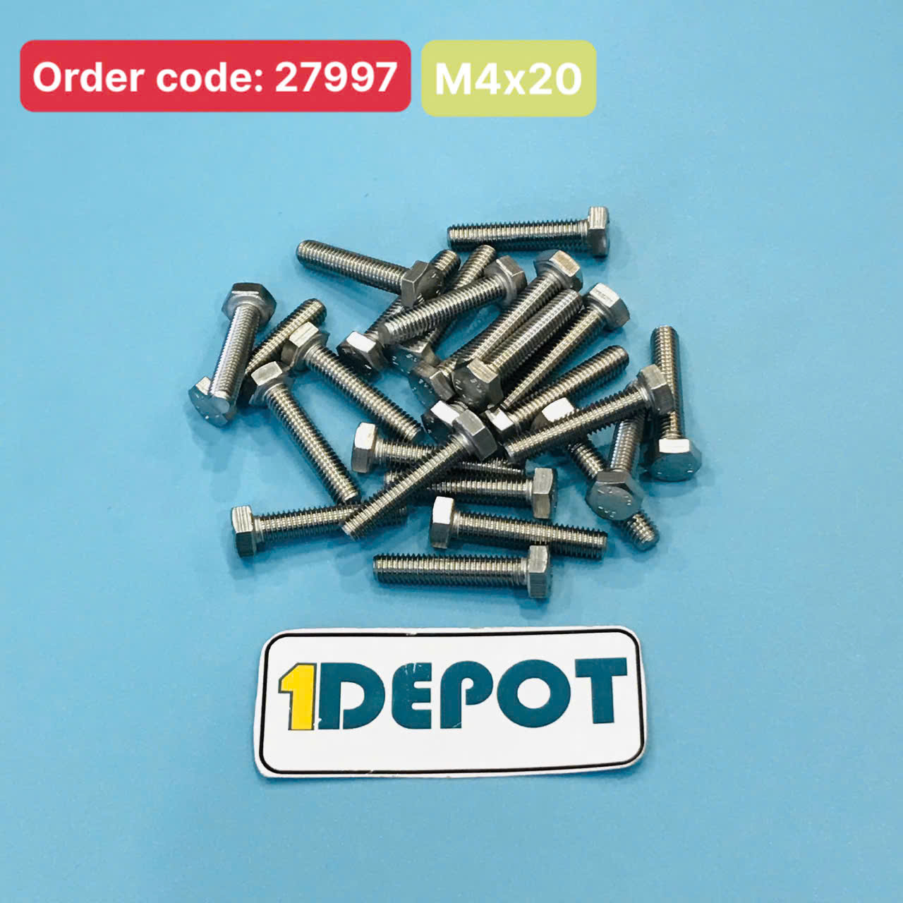 Bulong lục giác ngoài inox 304, M4x20mm