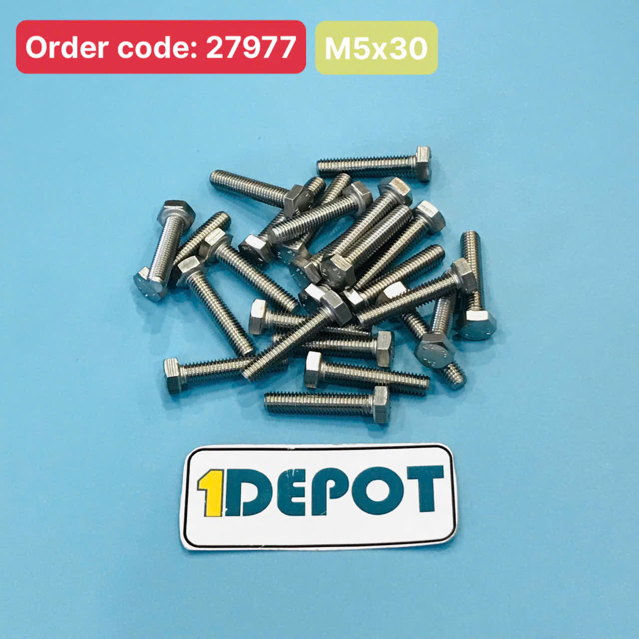 Bulong lục giác ngoài inox 304, M5x30mm