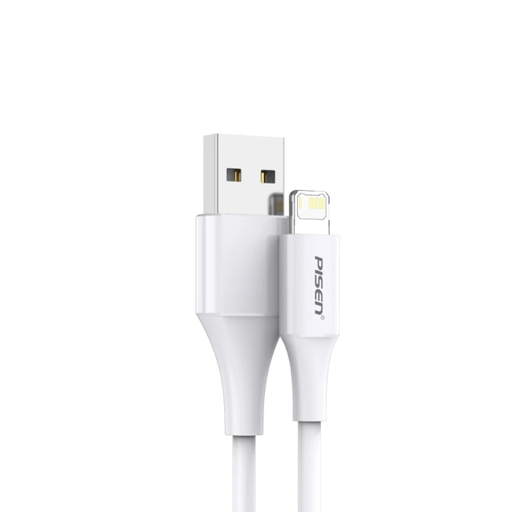 Cáp Sạc Pisen Mr White Lightning USB-A AL05-1000, dài 1m, màu trắng