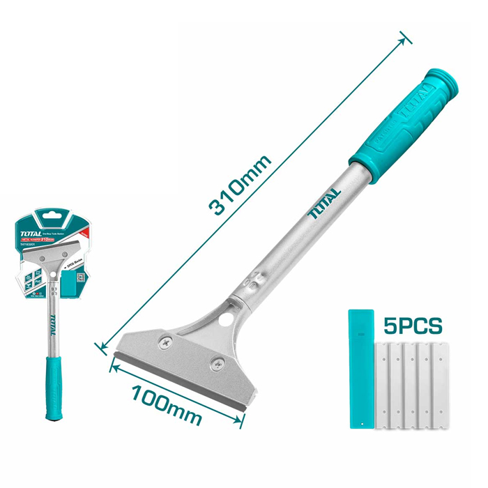 Cây sủi cạo sơn Total THT183201 kèm 6 lưỡi dao SK5, dài 310mm