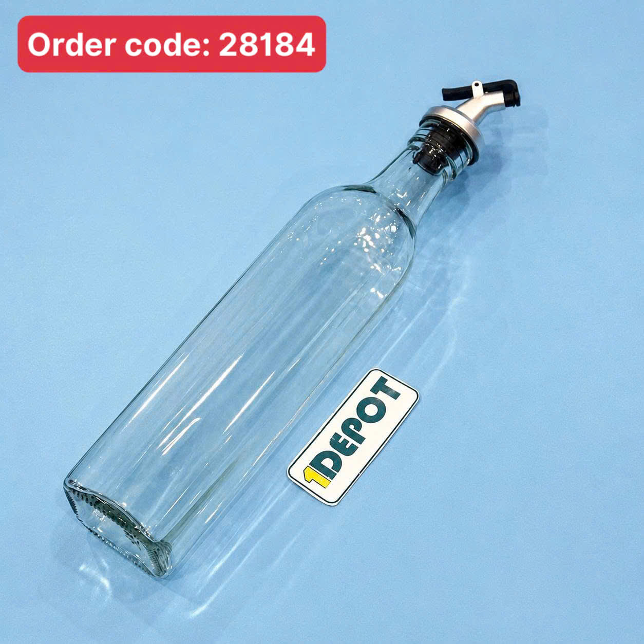 Chai thủy tinh vuông 500ml kèm nắp xịt