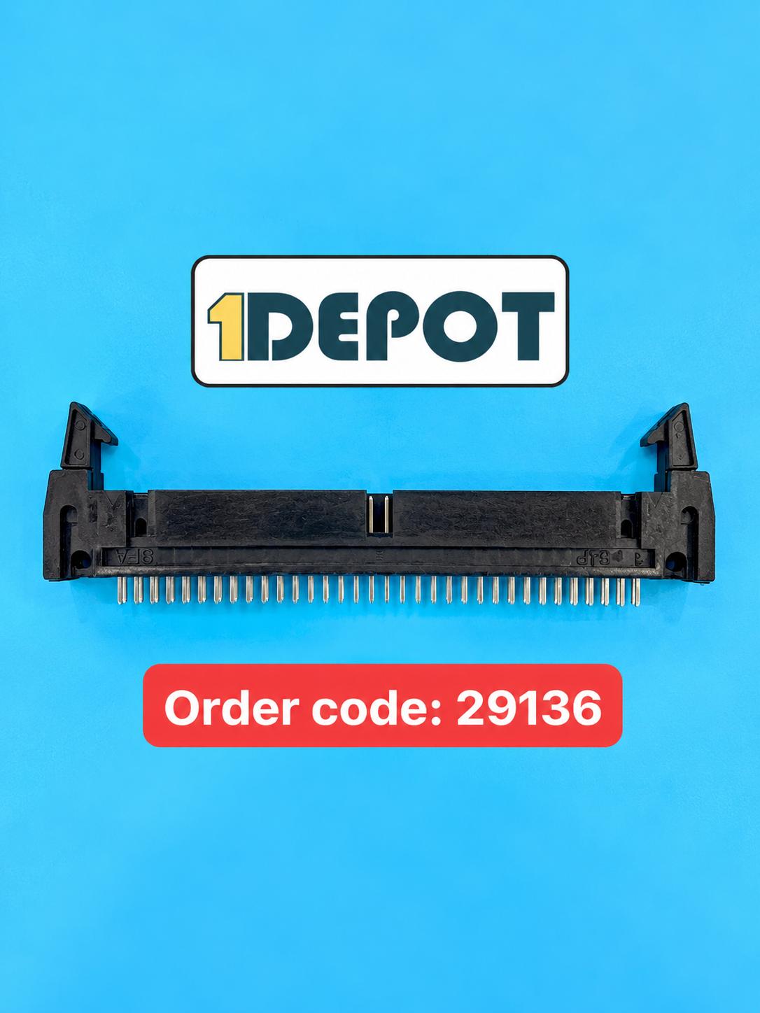 Cổng DC2 đực 64 chân thẳng 2 hàng 2.54mm hàn PCB