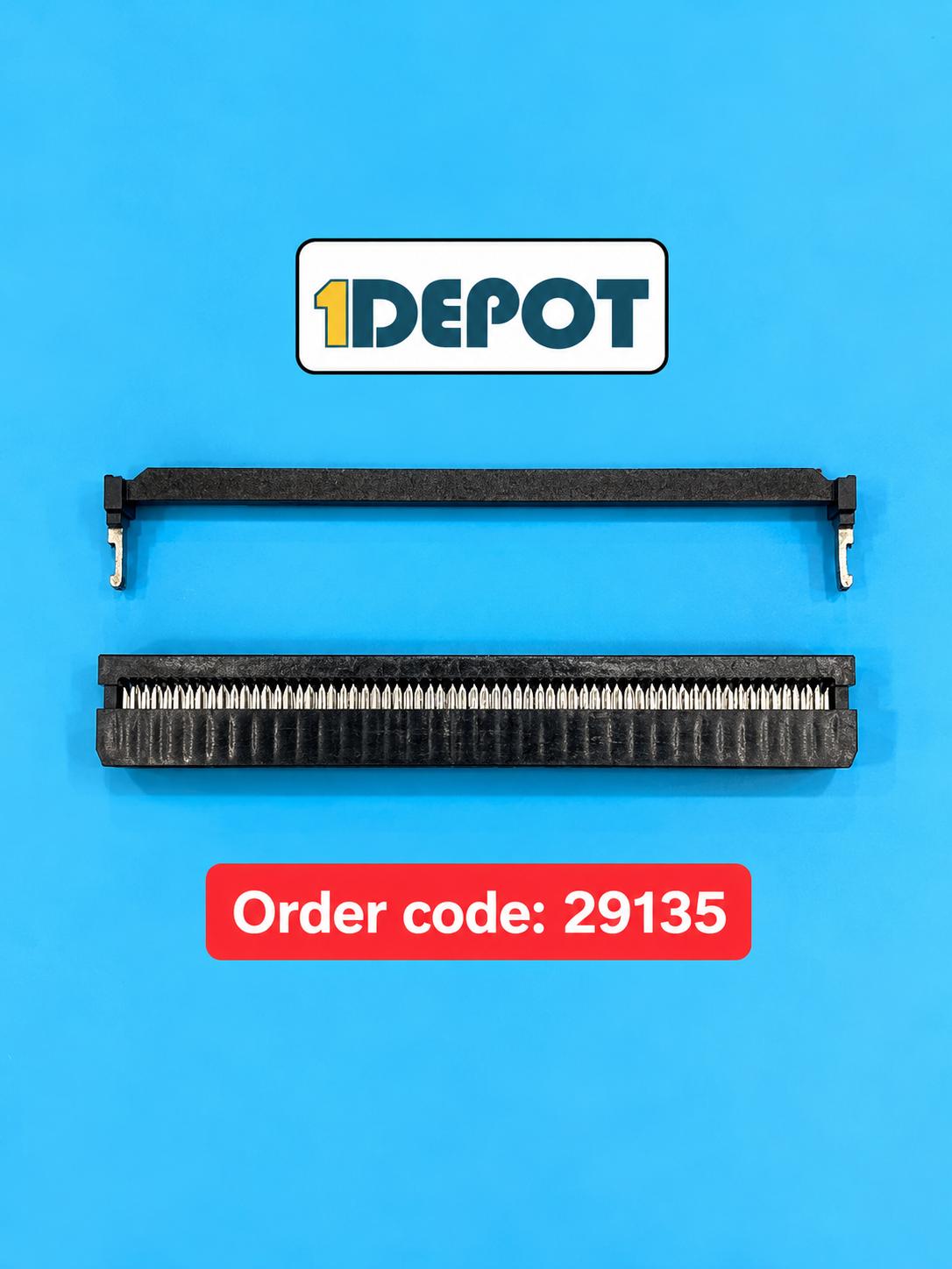 Cổng IDC 64 chân 2 hàng 2.54mm màu đen