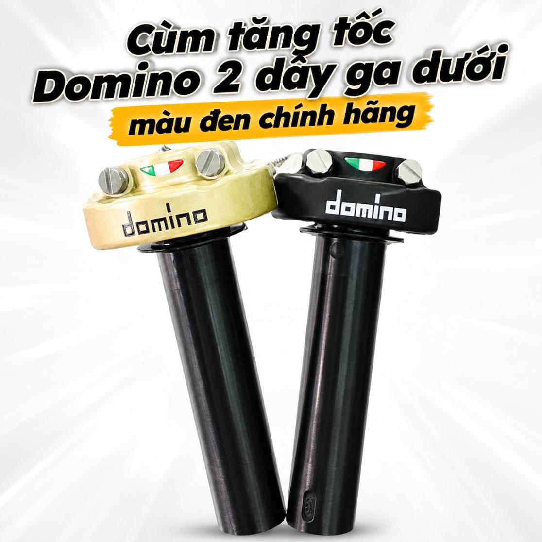 Cùm tăng tốc Domino 2 dây ga dưới màu đen chính hãng 070705