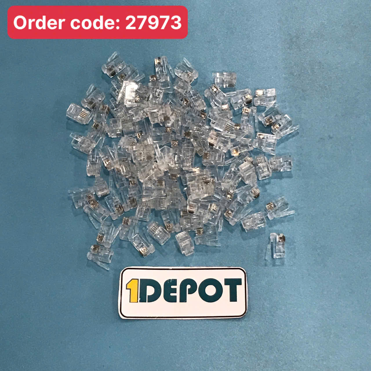 Đầu bấm điện thoại RJ9 4P4C, 4 chân đồng, 100 cái/gói