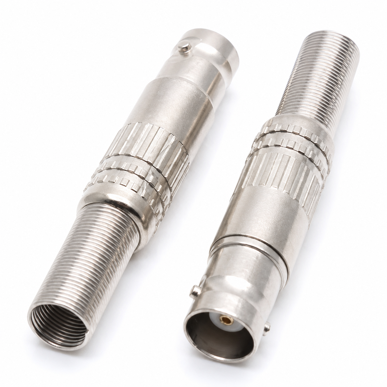 Đầu bấm thẳng BNC Q9 cho cáp đồng trục camera CCTV chuôi nhựa OD-6mm ( đầu cái nhôm)