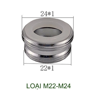 Đầu chuyển đổi inox 304, ren ngoài M22-M24