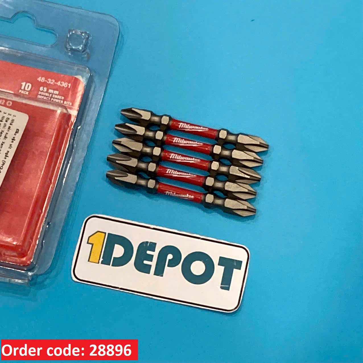 Đầu vặn vít ngắn Milwaukee 48-32-4361D (PH2-65mm)