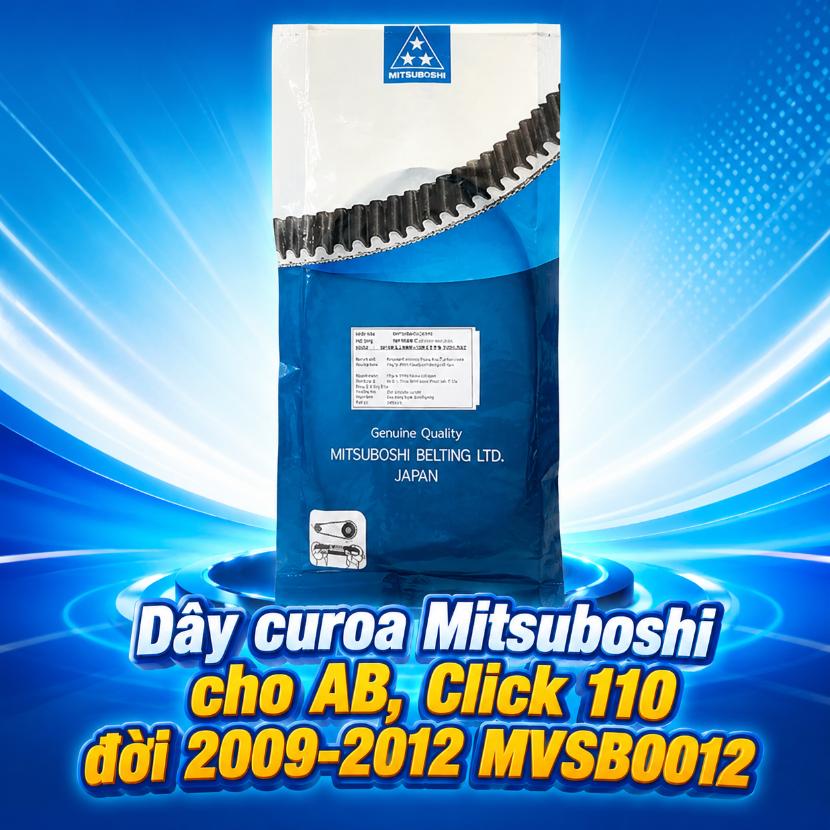 Dây curoa Mitsuboshi cho AB, Click 110 từ 2009-2012 MVSB0012