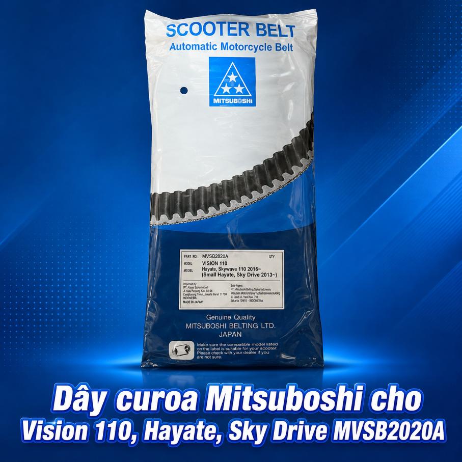 Dây curoa Mitsuboshi cho Vision 110, Hayate, Sky Drive MVSB2020A