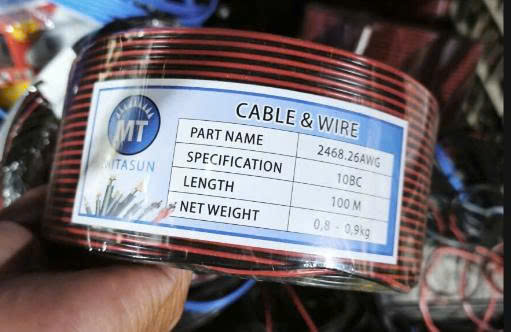 Dây điện đôi lõi đồng 10 tim Mitasun, cỡ lõi 26AWG, 100m/cuộn