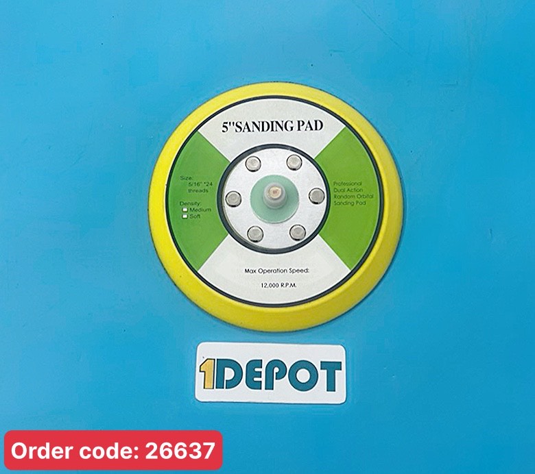 Đế dán nhám tròn gai 125mm, ren 8mm