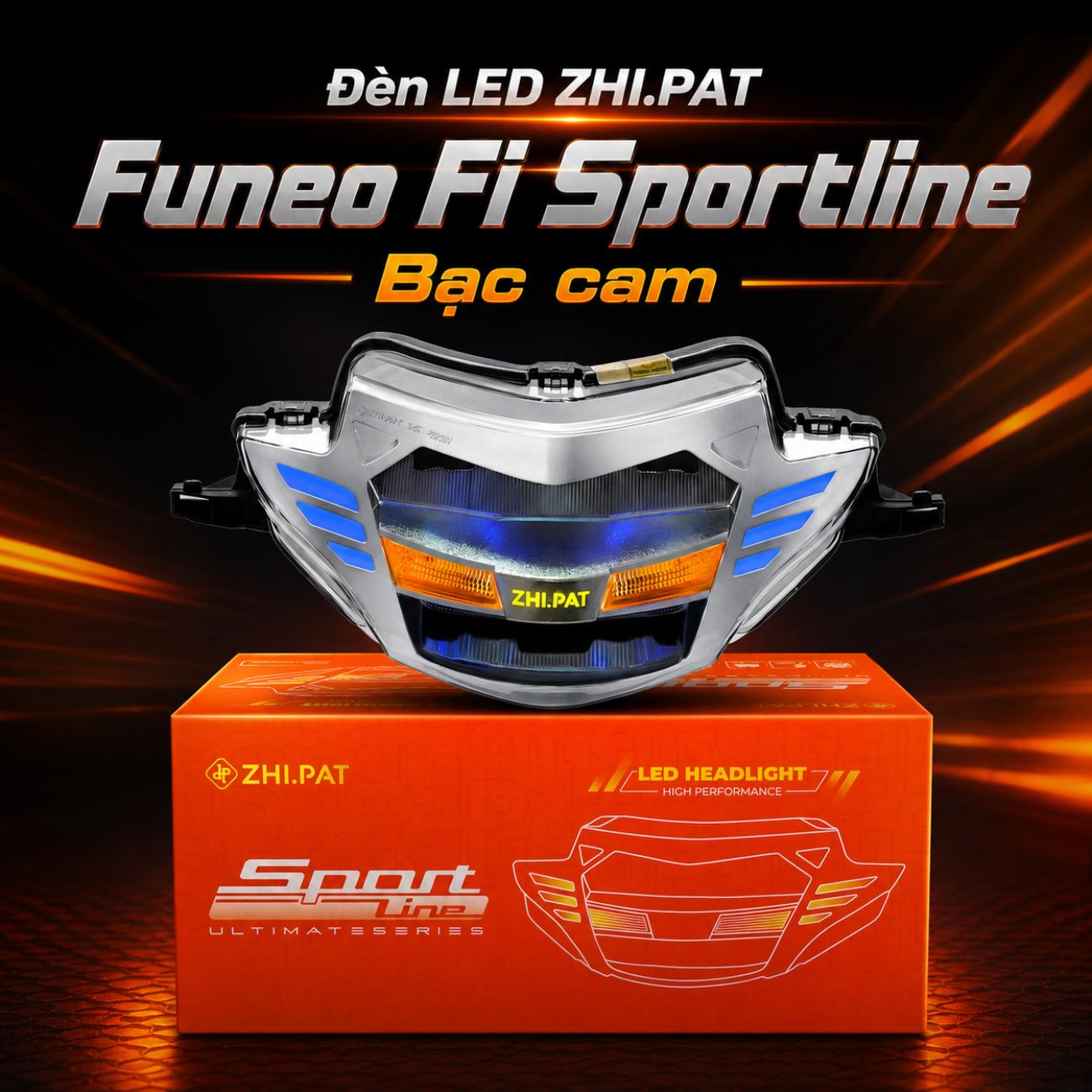 Đèn LED ZHI.PAT Funeo FI Sportline màu bạc cam