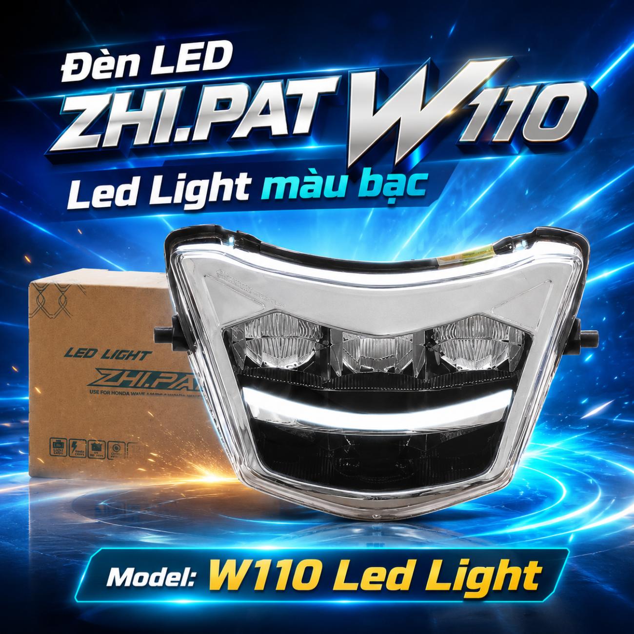 Đèn LED ZHI.PAT W110 Led Light màu bạc