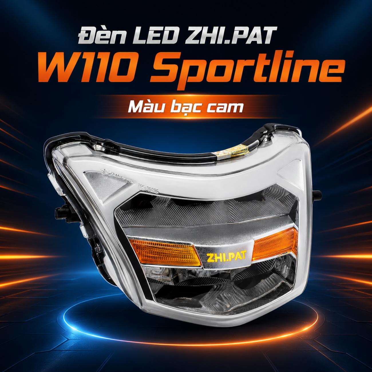 Đèn LED ZHI.PAT W110 Sportline màu bạc cam