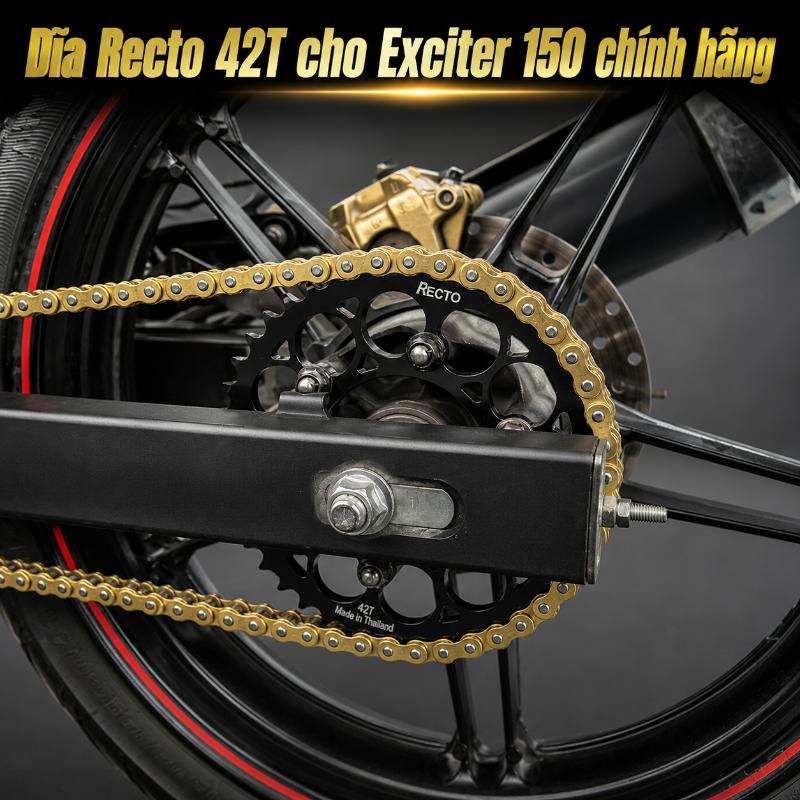 Dĩa Recto 42T cho Exciter 150 chính hãng 070304