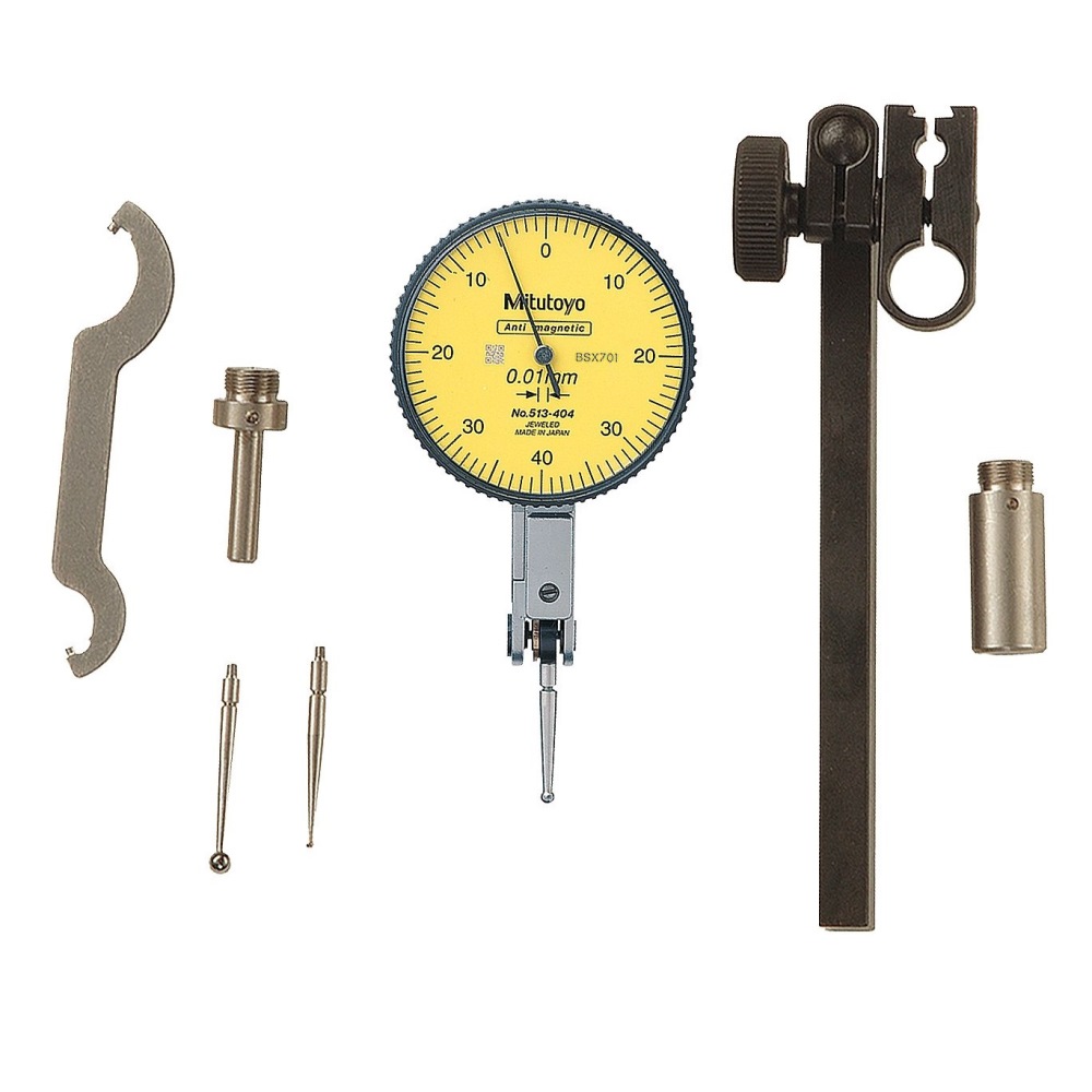 Đồng hồ so chân gập Mitutoyo 513-405-10T, 0.2mm/0.002mm (Full set)