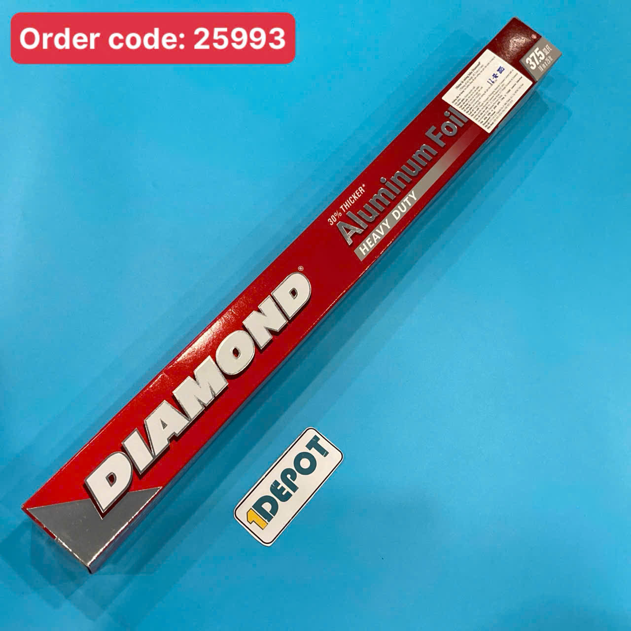 Giấy nhôm DIAMOND 37.5 SQFT, kích thước 7.62 x 45.7 cm