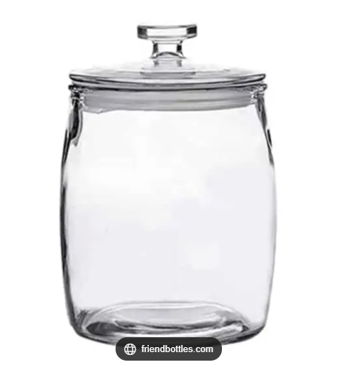 Hũ thủy tinh trơn có nắp đậy, rộng 24cm x cao 32.5cm (9.6 Lít)