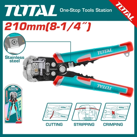 Kềm cắt tuốt dây điện tự động Total THT152429 (không có chức năng dò điện)