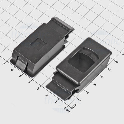 Khóa cửa nhựa màu đen MS725, kích thước 63x28x15mm