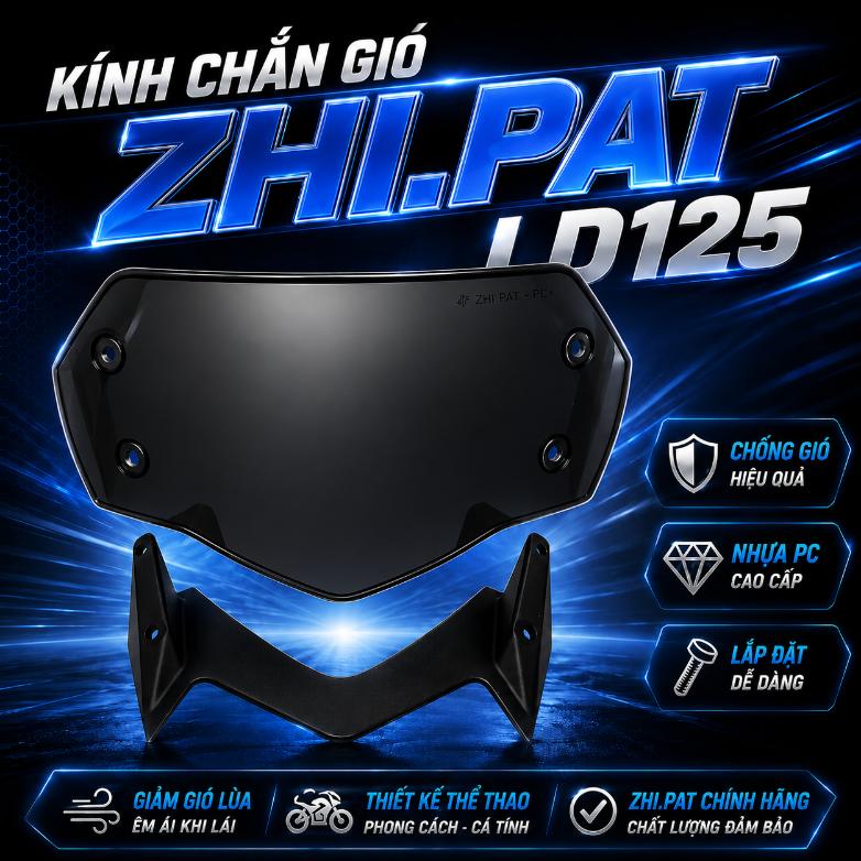 Kính chắn gió ZHI.PAT LD125 - màu đen khói