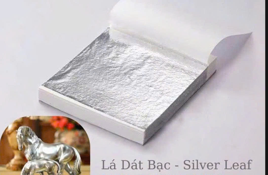 Lá dát bạc, kích thước 14cm x 14cm (xấp 1.000 tờ)