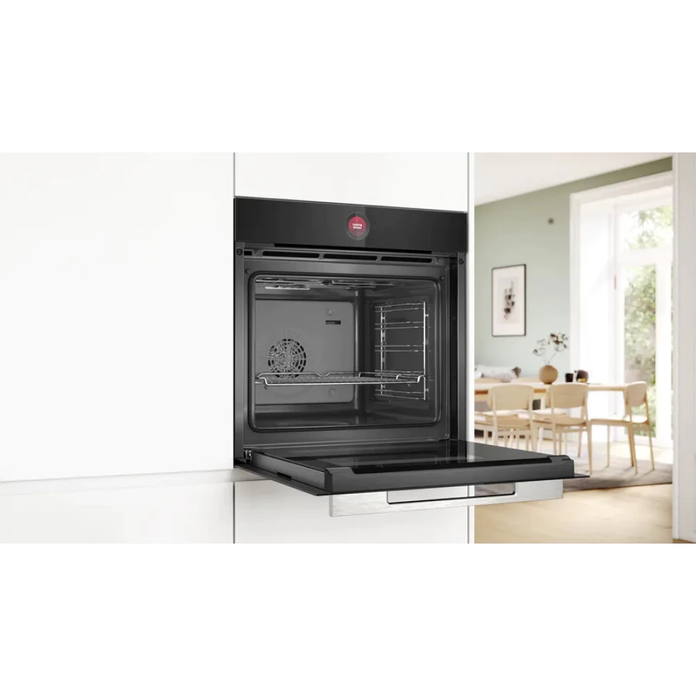 Lò nướng âm tủ Bosch HBG7341B1B Serie 8, dung tích 71L, màu đen