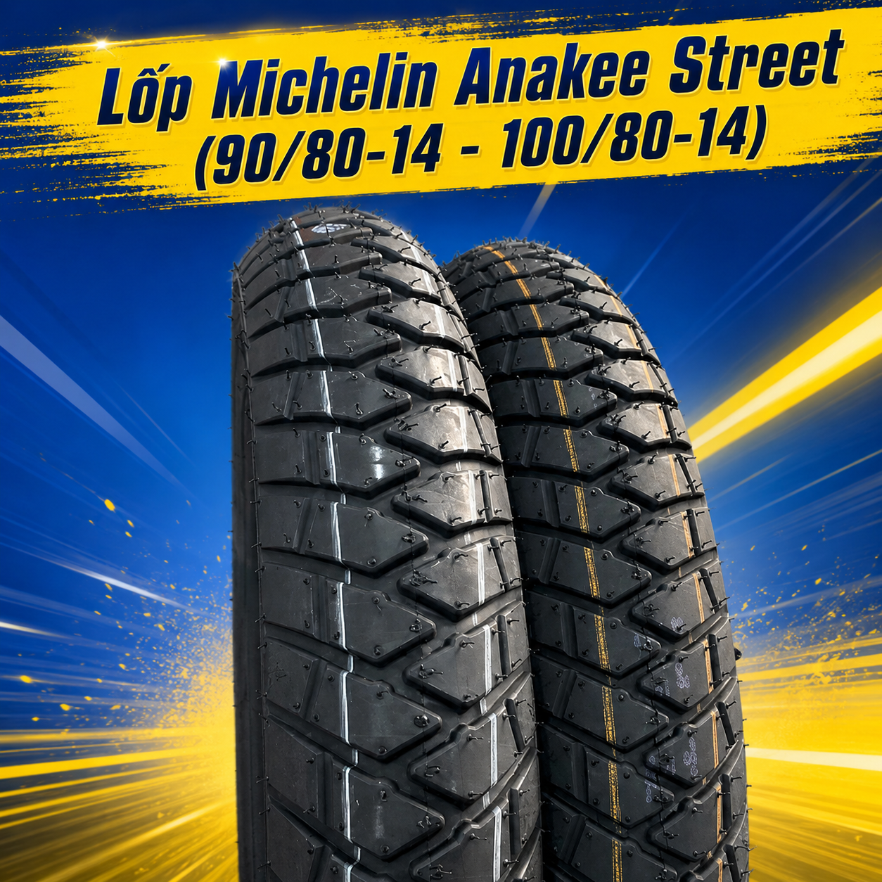 Lốp Michelin Anakee Street 90/80-14 - 100/80-14 cho Air Blade, Click, Vario, Janus