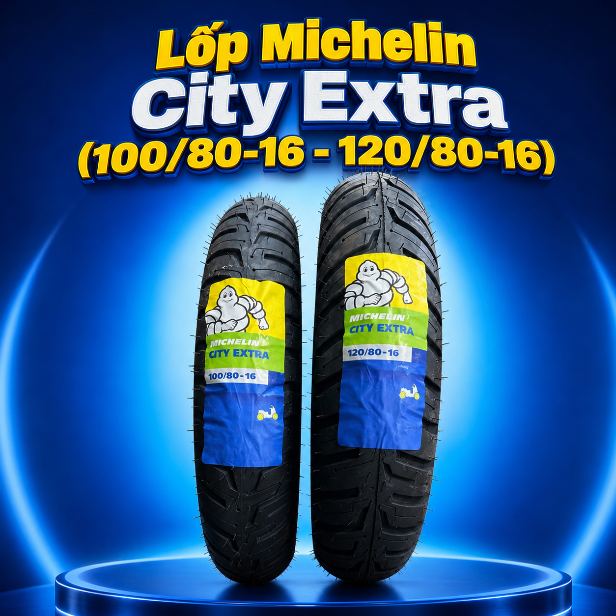 Lốp Michelin City Extra 100/80-16 - 120/80-16