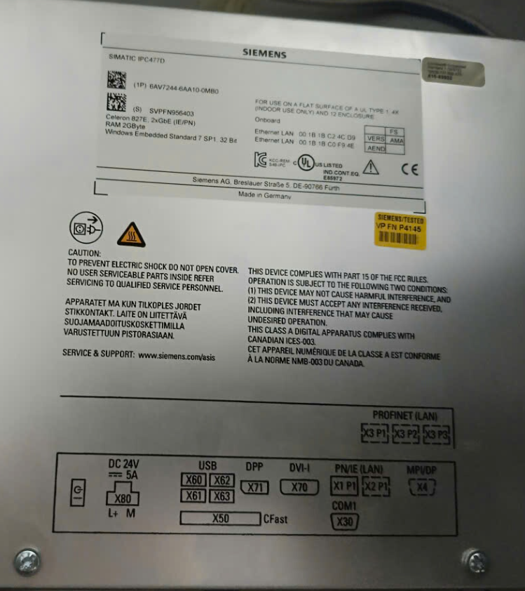 Màn hình Siemens SIMATIC IPC477D 6AV7244-6AA10-0MB0