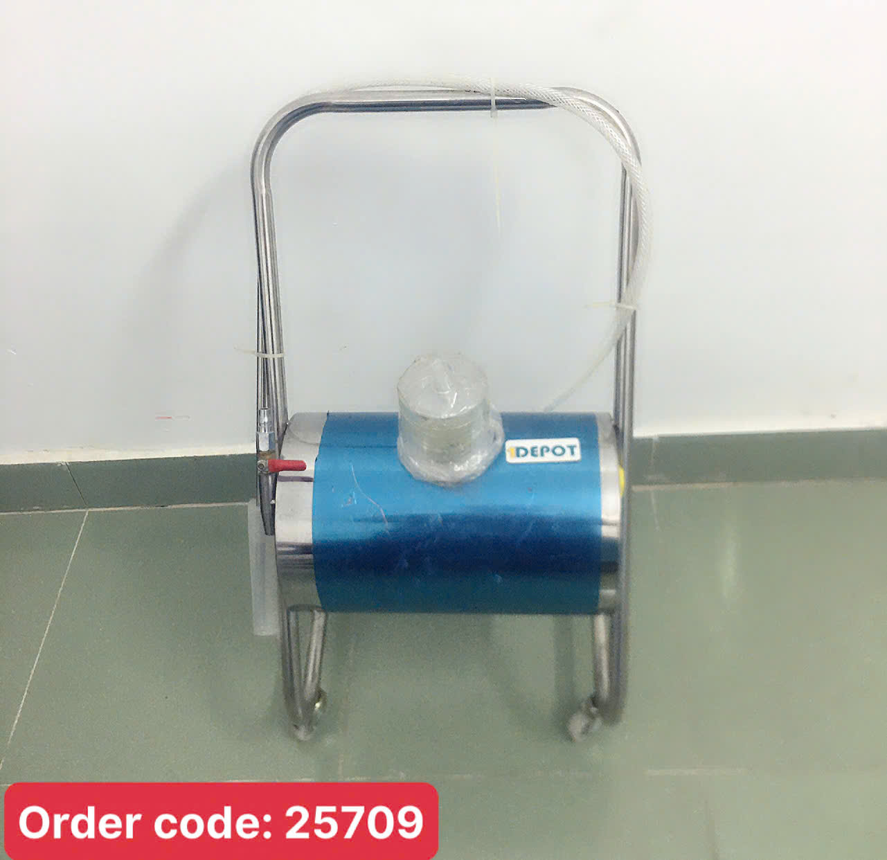 Máy hút dầu nhớt inox 304, dung tích 8L