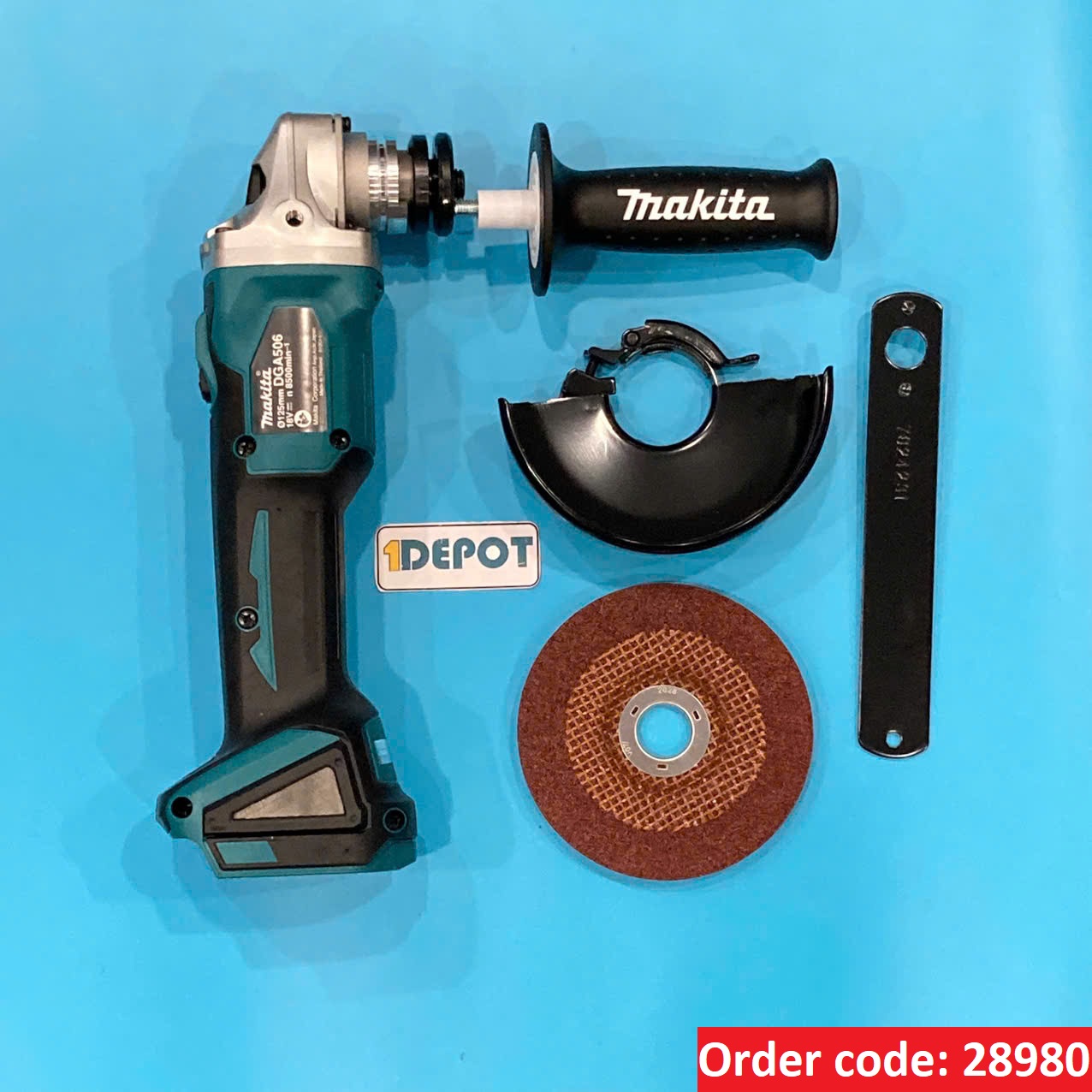Máy mài góc dùng pin Makita DGA506Z (125mm/công tắc trượt/AWS/BL) (18V), không kèm pin