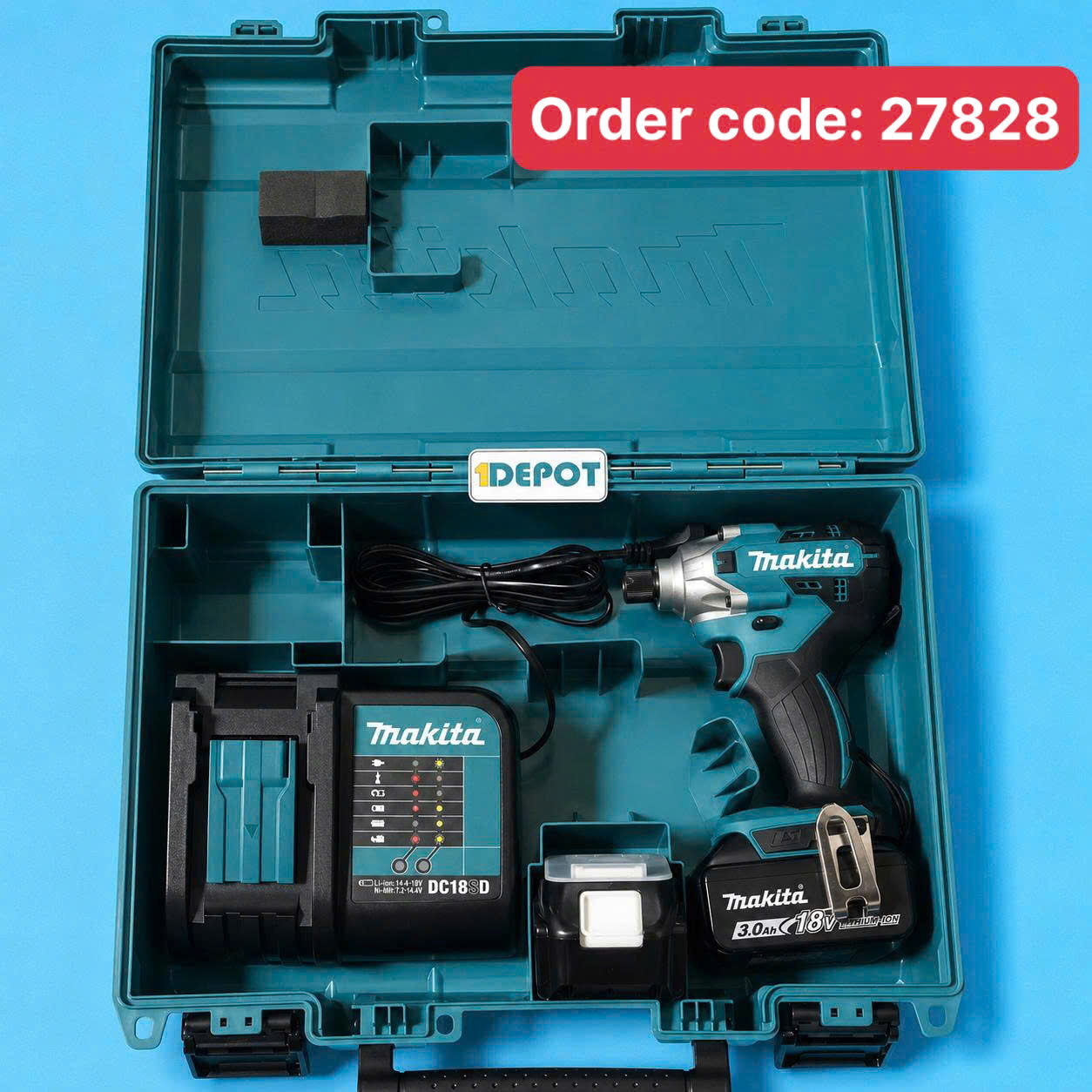 Máy vặn vít dùng pin Makita DTD156SFE 18V-230W, kèm 2 pin BL1830B 3.0Ah + 1 sạc DC18SD