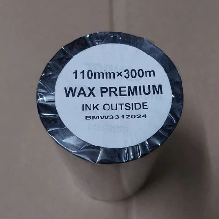 Mực in mã vạch Wax premium, rộng 110mm x dài 300m