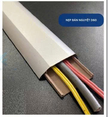 Nẹp nhôm bán nguyệt D60, rộng 58.5mm x cao 12mm x dài 2.5m