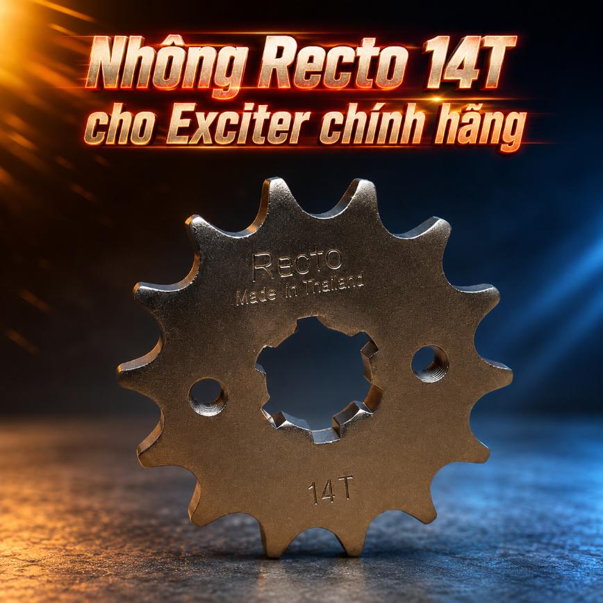 Nhông Recto 14T cho Exciter chính hãng 070301
