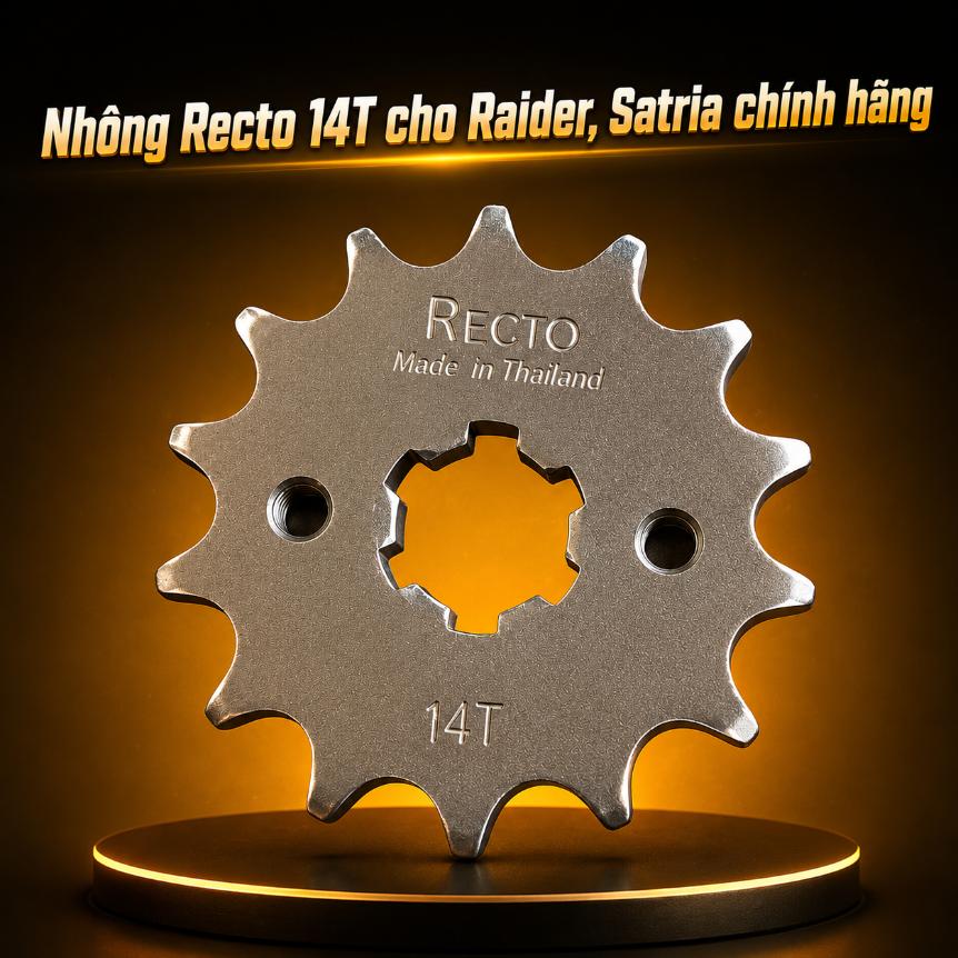 Nhông Recto 14T cho Raider, Satria chính hãng 070886