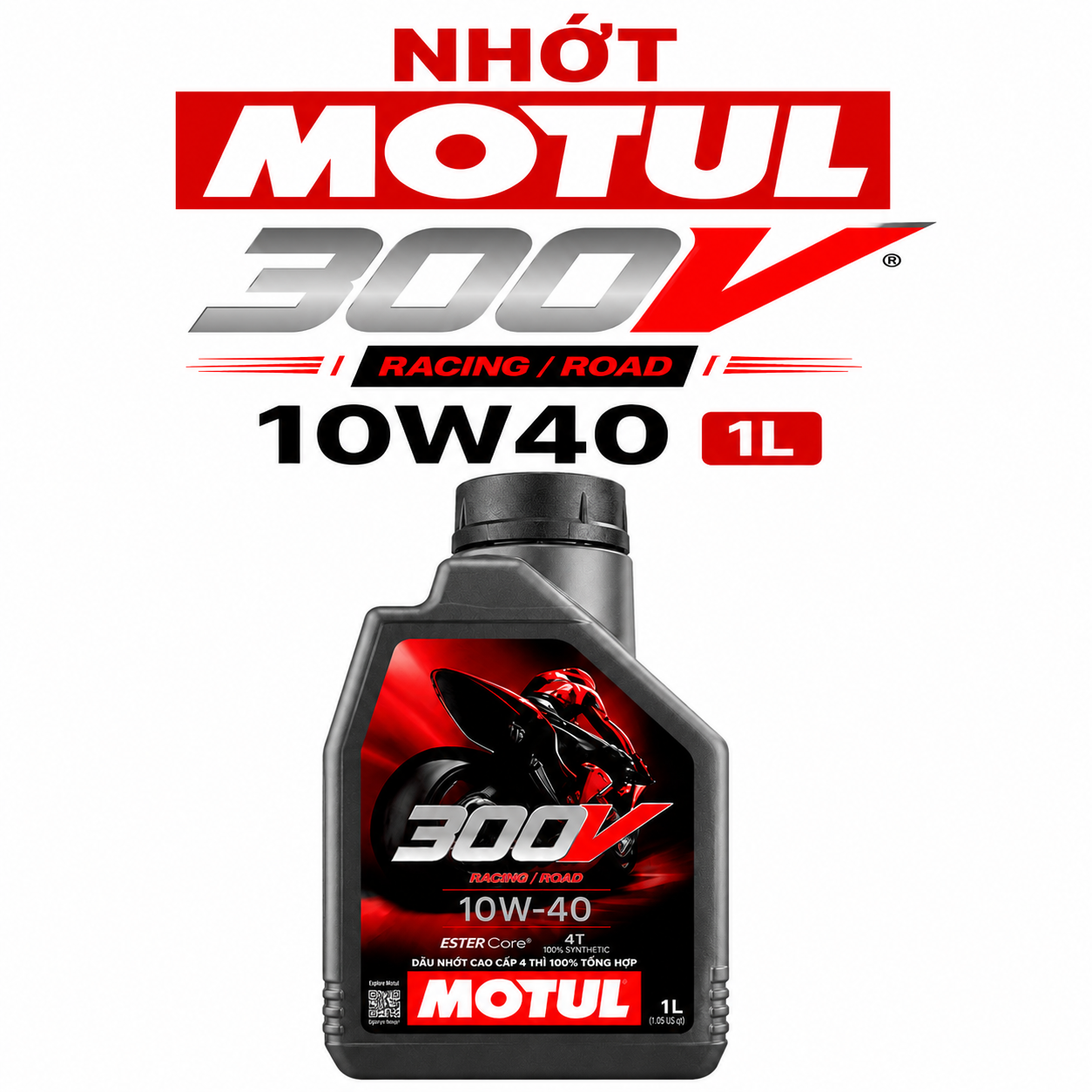 Nhớt Motul 300V Racing/Road 10W40 1L
